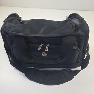Wenger Black 16" Overnight Bag Soft Case Travel Carry On Adjustable Strap Men